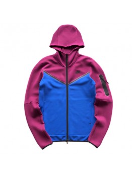NIKE TECH FLEECE HOODIE x SANGRIA/GAME ROYAL