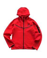 NIKE TECH FLEECE HOODIE x UNIVERSITY RED