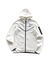 NIKE TECH FLEECE HOODIE x WHITE