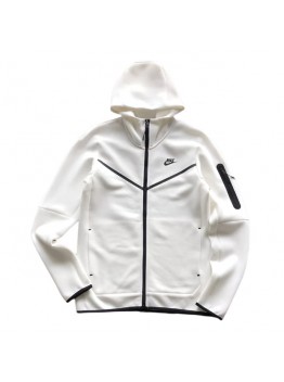NIKE TECH FLEECE HOODIE x WHITE