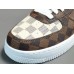 NIKE AIR FORCE 1 x LOUlS VUlTTON BROWN/WHITE