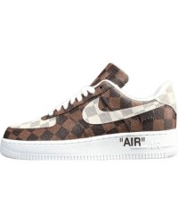 NIKE AIR FORCE 1 x LOUlS VUlTTON BROWN/WHITE