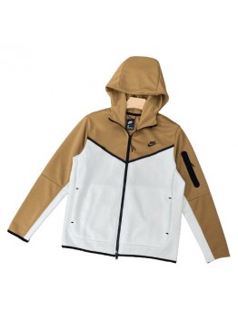 NIKE TECH FLEECE HOODIE x SANDALWOOD/LIGHT BONE/BLACK