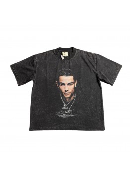CR7 VINTAGE GRAPHIC TEE DARK GREY