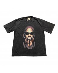 DENNIS RODMAN VINTAGE GRAPHIC TEE DARK GREY