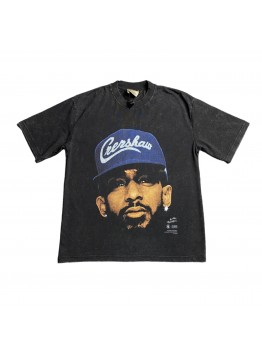 NIPSEY HUSSLE VINTAGE GRAPHIC TEE DARK GREY