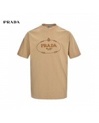 Prada Milano Beige Logo T-Shirt