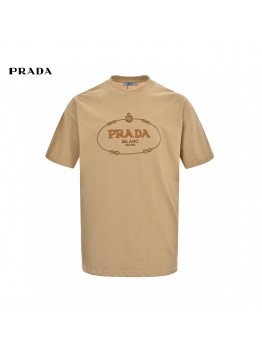 Prada Milano Beige Logo T-Shirt