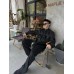 Prada Military Style Jacket - Black