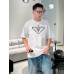 Prada White T-Shirt with Logo Design