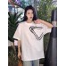 Prada Triangle Spray Paint Logo T-Shirt (White)