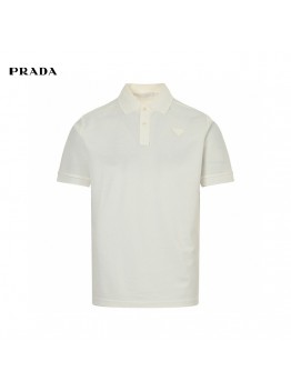 Prada Classic White Polo Shirt