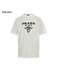 Prada Milano White Emblem T-Shirt