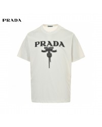 Prada Milano White Emblem T-Shirt
