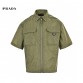 Prada Olive Green Short-Sleeve Jacket