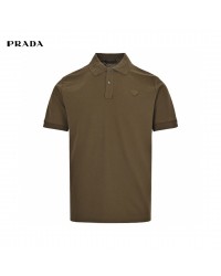 Prada Classic Olive Green Polo Shirt