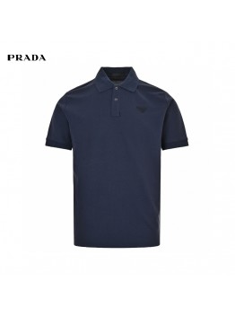 Prada Classic Navy Polo Shirt