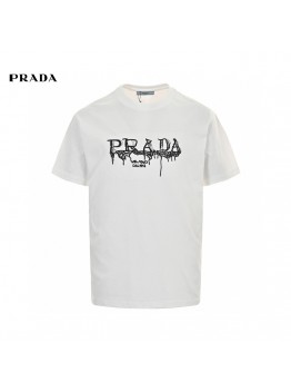 Prada Graphic Logo T-Shirt (White)