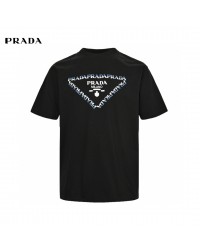 Prada Black T-Shirt with Logo Design