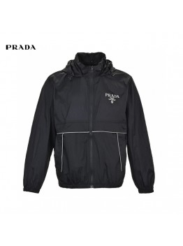 Prada Lightweight Hooded Jacket - Black