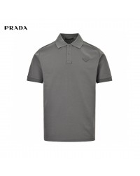 Prada Classic Grey Polo Shirt