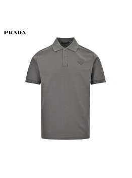 Prada Classic Grey Polo Shirt