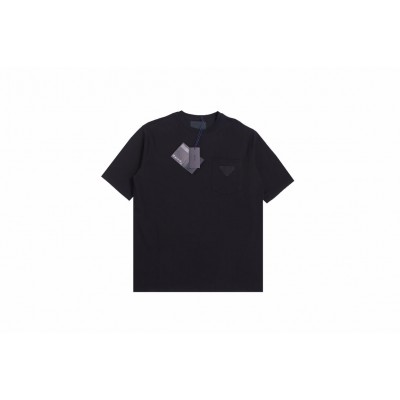 Prada Logo Pocket T-Shirt (Black)