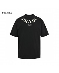 Prada T-Shirt - Black with Bold Branding