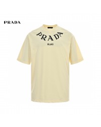 Prada T-Shirt - Cream with Bold Branding