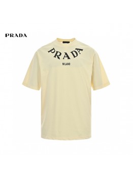 Prada T-Shirt - Cream with Bold Branding