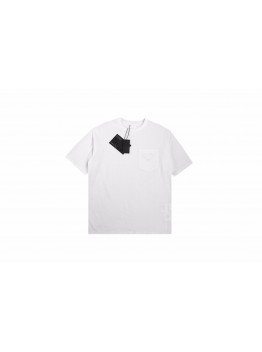 Prada Logo Pocket T-Shirt (White)