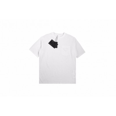 Prada Logo Pocket T-Shirt (White)