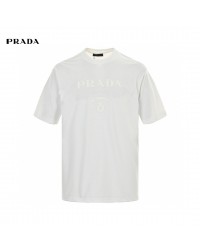 Prada T-Shirt - White with Subtle Branding