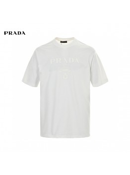 Prada T-Shirt - White with Subtle Branding