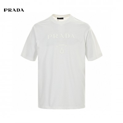 Prada T-Shirt - White with Subtle Branding