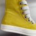 Rick Owens Yellow High-Top Sneakers
