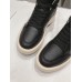 Rick Owens Black and White High-Top Sneakers