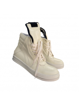 Rick Owens Geobasket Sneakers - Cream