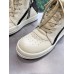 Rick Owens Geobasket Sneakers - Cream and Black