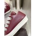 Rick Owens Burgundy Low-Top Sneakers