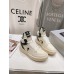 Rick Owens Cream and Black High-Top Sneakers