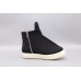 Rick Owens Black Wrap-Around High-Top Sneakers