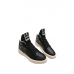 Rick Owens Black and White High-Top Sneakers