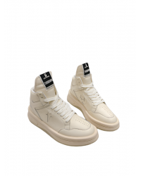 Rick Owens Cream High-Top Sneakers