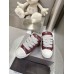 Rick Owens Burgundy Low-Top Sneakers