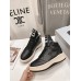 Rick Owens Black and White High-Top Sneakers