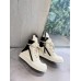 Rick Owens Geobasket Sneakers - Cream and Black