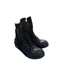 Rick Owens High-Top Nylon Boots - All Black