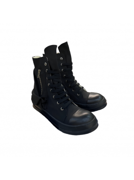 Rick Owens High-Top Nylon Boots - All Black