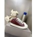Rick Owens Burgundy Low-Top Sneakers